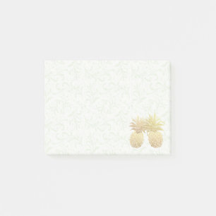 Post-it® Papier Damas en ananas Vintage or mariage