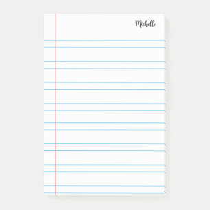 Post-it® Papier de Carnet scolaire linéaire personnalisé