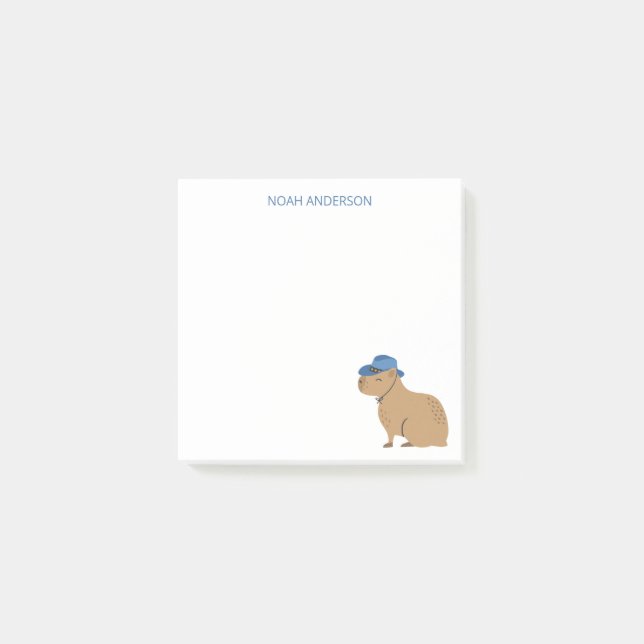 Post-it® Papier de papeterie pour enfants capybara cowboy a (Devant)