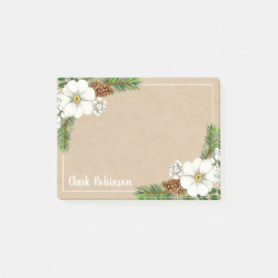 Post-it® Papier Kraft Pinecone Flore blanche
