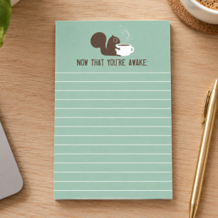 Post-it® Papier ligné pour amoureux de café et d'écureuil é