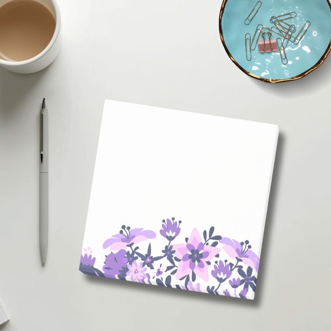 Post-it® Papier note adhésif Fleur Violet pour Maison et Bu (Créateur téléchargé)