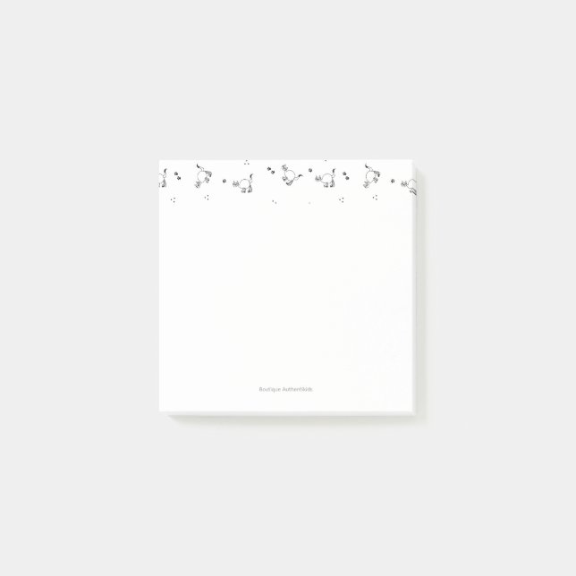 Post-it® Papier-notes à motif de chat en ligne (Devant)