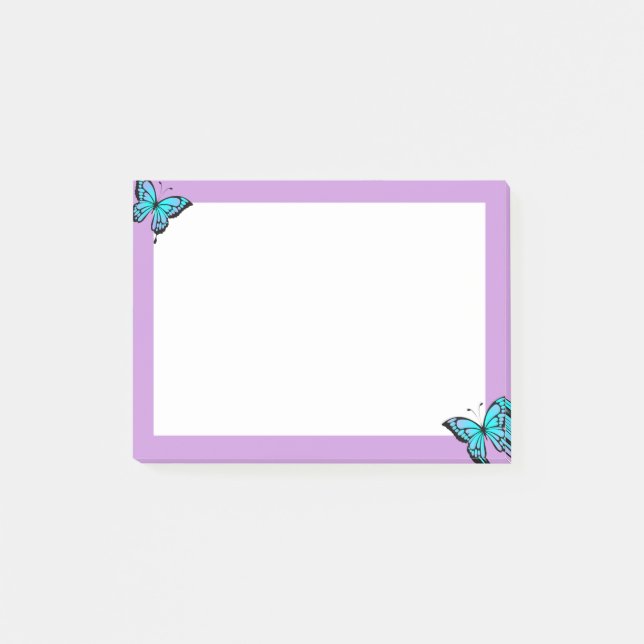 Post-it® Papier-notes adhésif papillon &violet  (Devant)