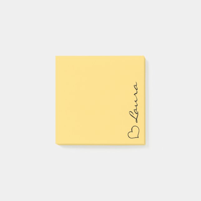 Post-it® Papier notes adhésifs personnalisés avec votre nom (Devant)