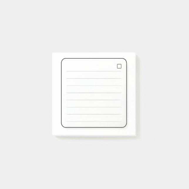 Post-it® Papier notes adhésives à lignes minimales imprimab (Devant)