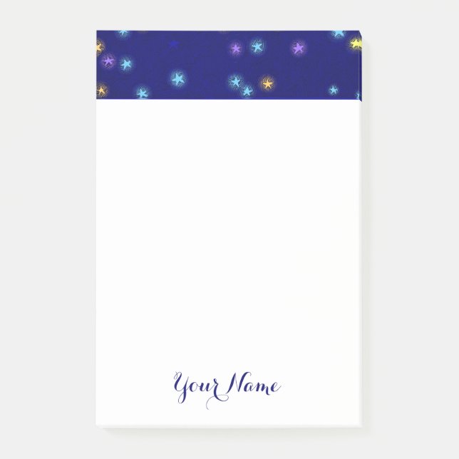 Post-it® Papier notes adhésives gravure Lune et Étoiles vin (Devant)