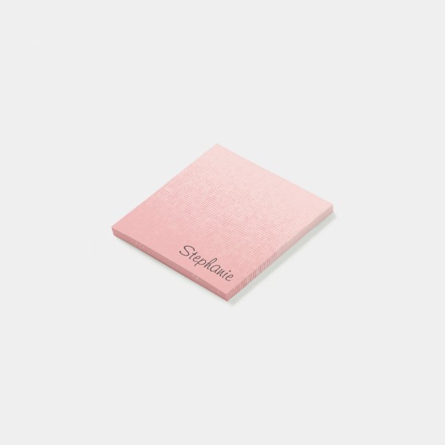 Post-it® Papier notes adhésives rose pâle personnalisé avec (Incliné)