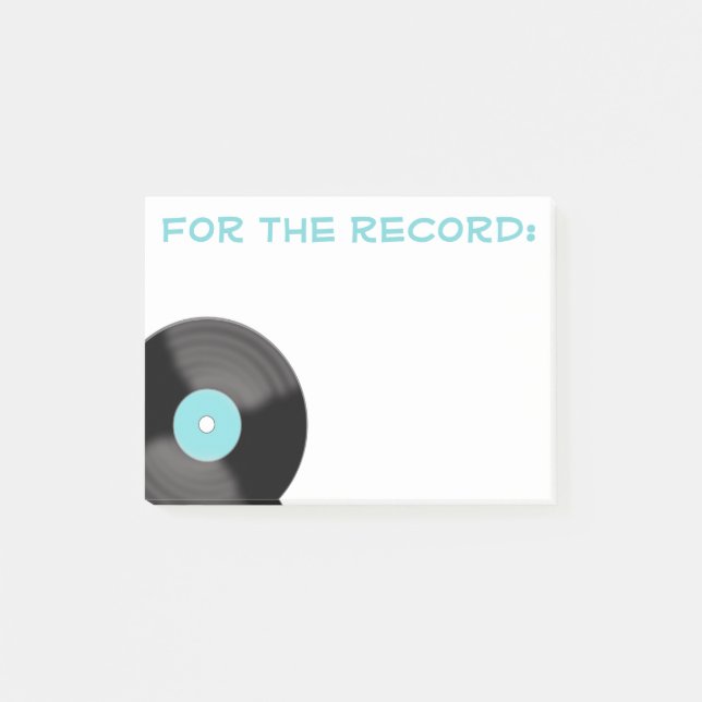 Post-it® Papier Notes Aqua For The Record (Devant)