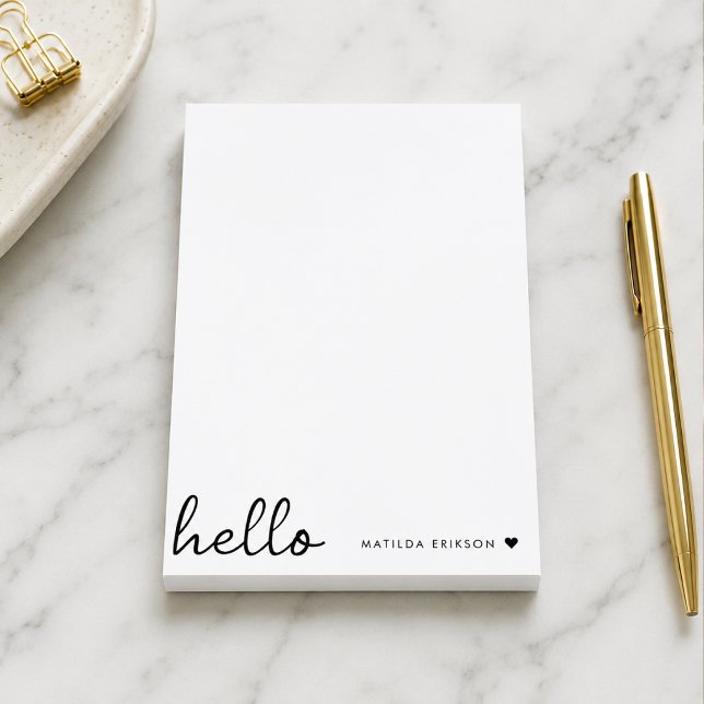 Post-it® Papier Notes | Bloc de notes personnalisé avec un  (Personalized 4x6 Post it Notes with custom name design for reminders and lists)