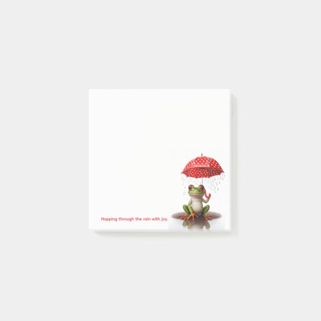 Post-it® Papier-notes Cute Frog – Joie de pluie (Devant)