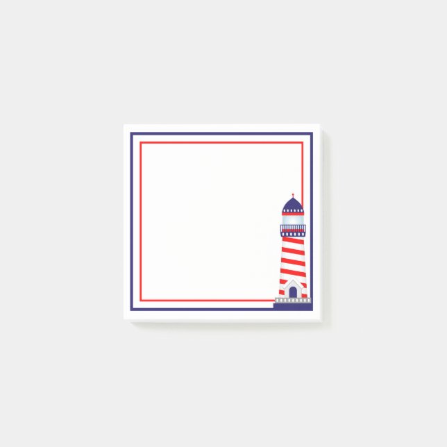 Post-it® Papier-notes drapeau américain phare Rouge Blanc B (Devant)