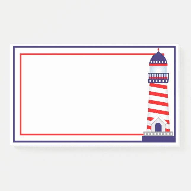 Post-it® Papier-notes drapeau américain phare Rouge Blanc B (Devant)