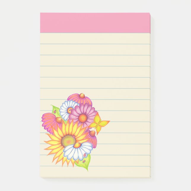 Post-it® Papier notes fleurs sauvages d'été (Devant)
