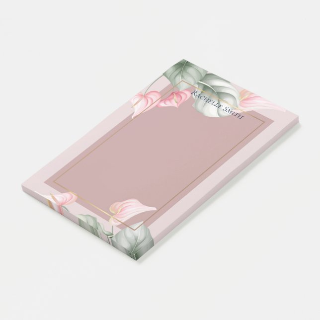 Post-it® Papier-notes floral personnalisé (Incliné)
