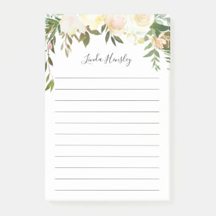 Post-it® Papier Notes Floral Rustique avec Feuillage