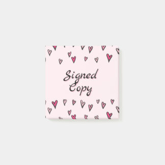 Post-it® Papier-notes Hearts Signed Copy pour auteurs