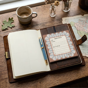 Post-it® Papier notes initiales personnalisées à rayures bl