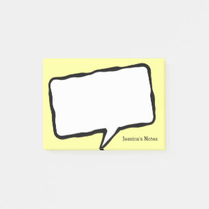 Post-it® Papier notes jaune en forme de bulle de parole per