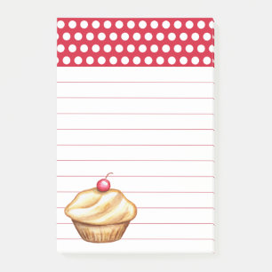 Post-it® Papier notes Liste de courses Cupcake