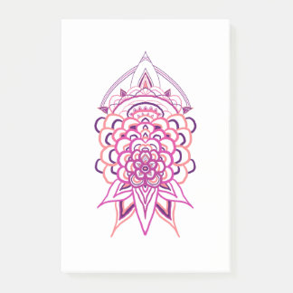 Post-it® Papier-notes Mandala Floral Rose | Bohème Esthétiq