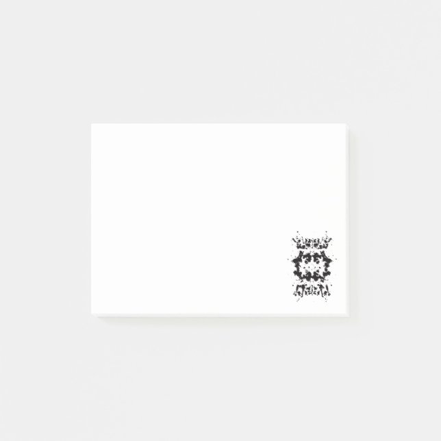 Post-it® Papier-notes noir et blanc éclaboussés (Devant)