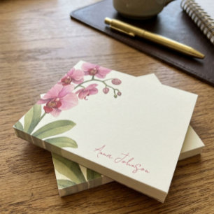 Post-it® Papier notes personnalisé Orchidée aquarelle
