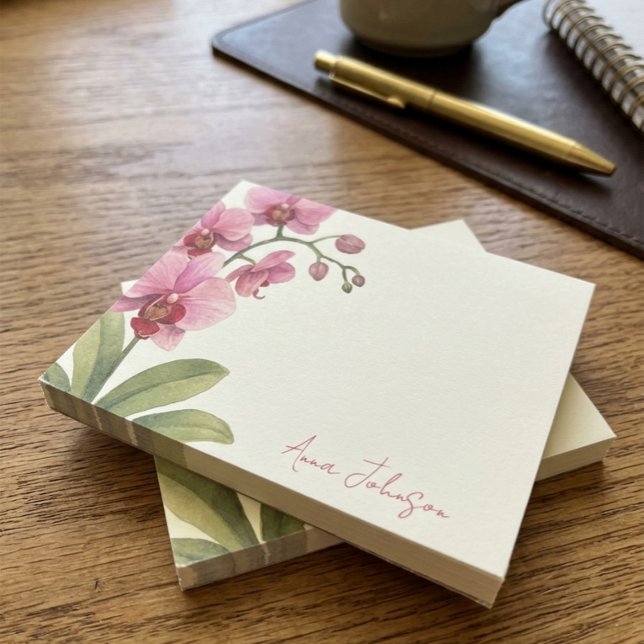 Post-it® Papier notes personnalisé Orchidée aquarelle (Créateur téléchargé)
