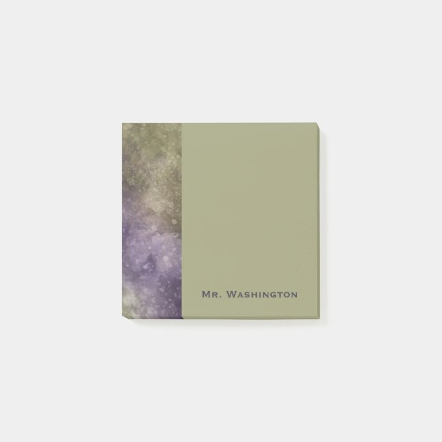 Post-it® Papier notes personnalisé vert marbre pour le bure (Devant)