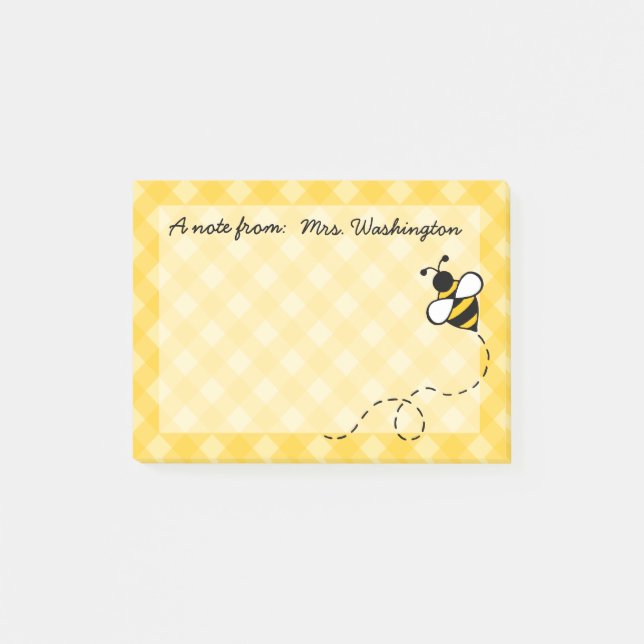 Post-it® Papier notes personnalisés abeille à miel (Devant)