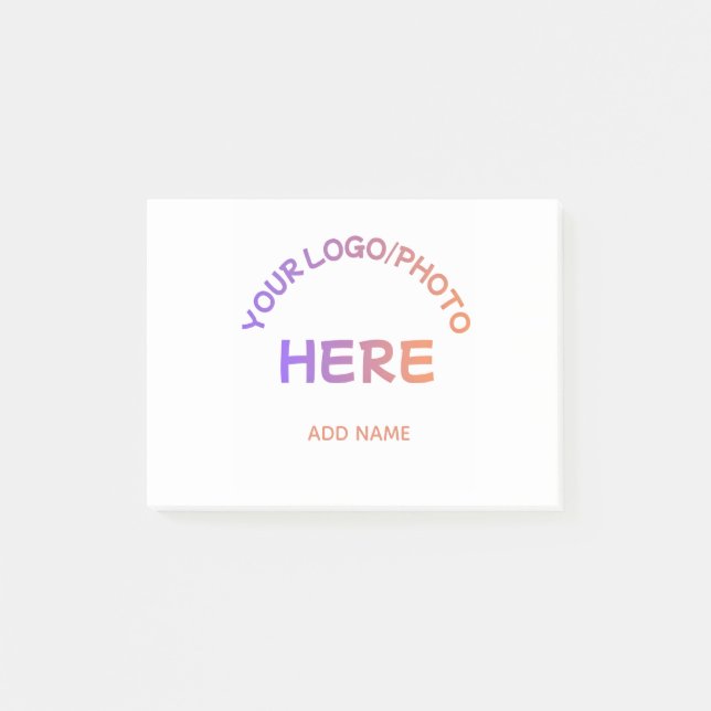 Post-it® Papier notes personnalisés avec le logo de l'école (Devant)