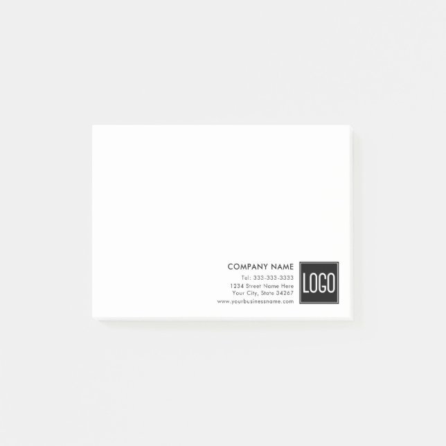 Post-it® Papier-notes personnalisés avec logo d'entreprise (Devant)