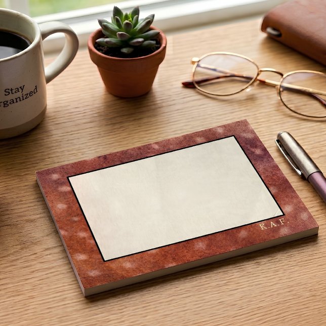 Post-it® Papier notes personnalisés avec monogramme et tach (Créateur téléchargé)