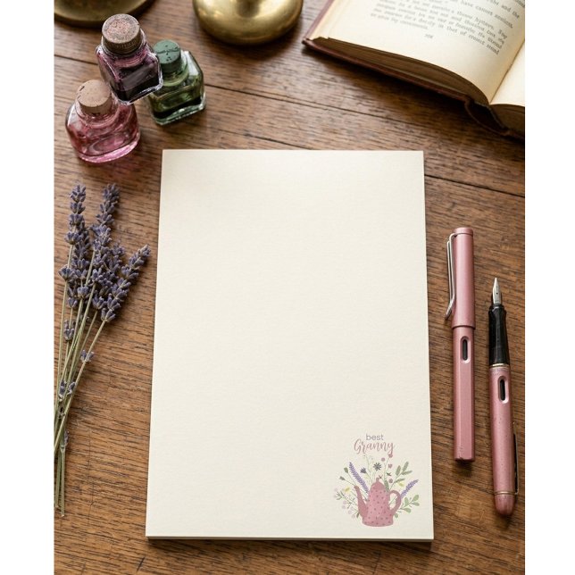 Post-it® Papier-notes personnalisés Fleurs & Théière (Créateur téléchargé)