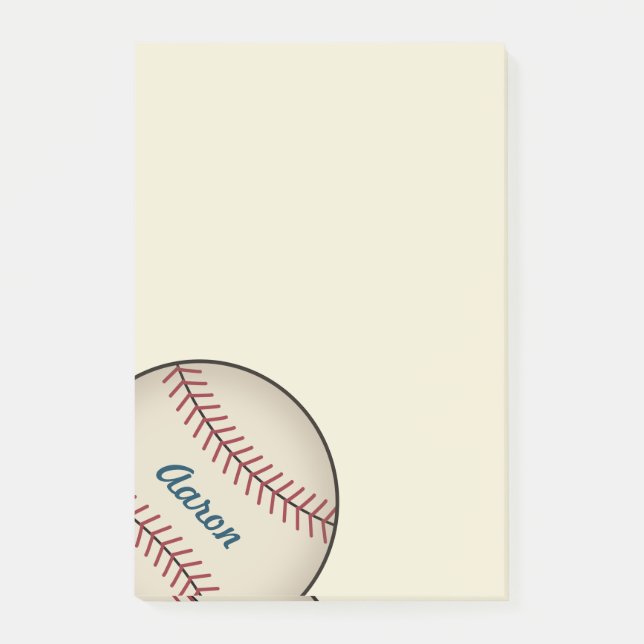 Post-it® Papier notes personnalisés Grand Baseball (Devant)