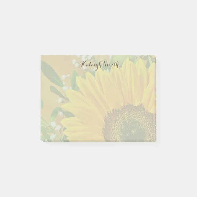 Post-it® Papier notes personnalisés tournesol (Devant)