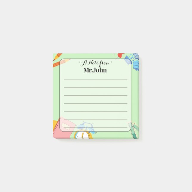 Post-it® Papier-notes personnalisés "Un mot de" pour l'ense (Devant)