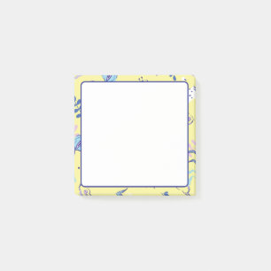 Post-it® Papier-notes quotidiens à motif floral jaune