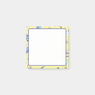 Post-it® Papier-notes quotidiens à motif floral jaune