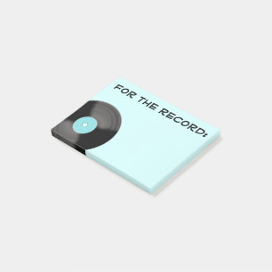 Post-it® Papier Notes Retro Aqua Pour Disque Vinyle