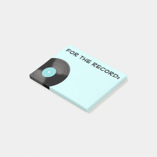 Post-it® Papier Notes Retro Aqua Pour Disque Vinyle
