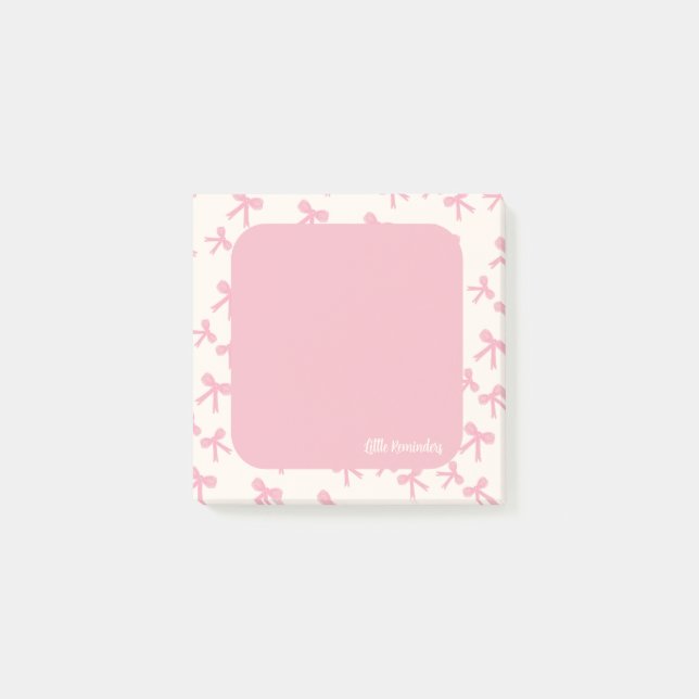 Post-it® Papier-notes rêves à ruban rose (Devant)