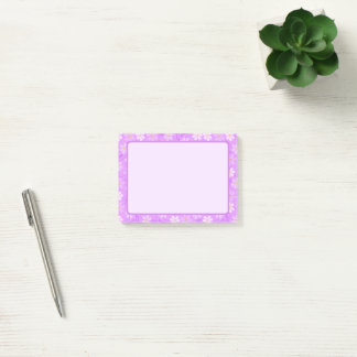 Post-it® Papier notes violet avec des fleurs amusantes