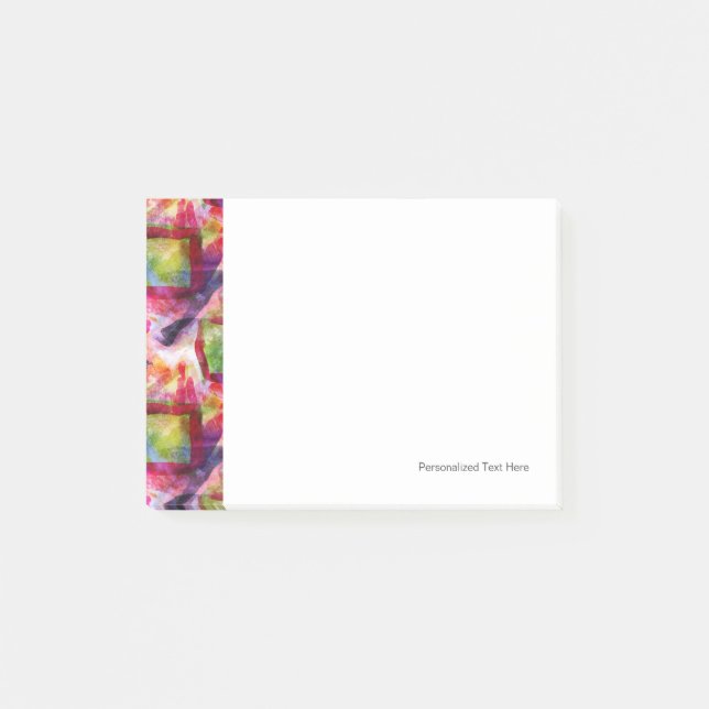 Post-it® Papier peint vert et rouge abstrait (Devant)