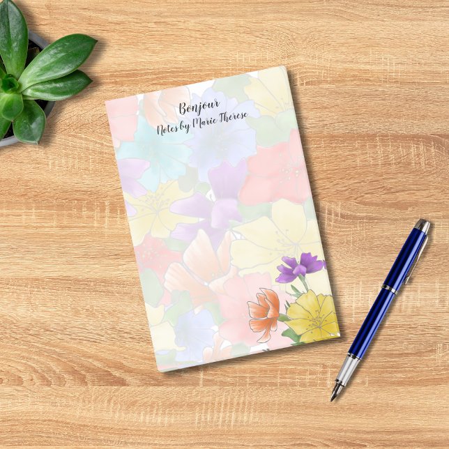 Post-it® Papier Personnalisé Floral  (Créateur téléchargé)