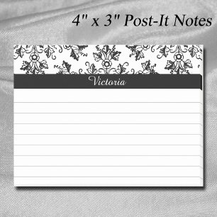 Post-it® Papier personnalisé vintage floral Damas art ligne