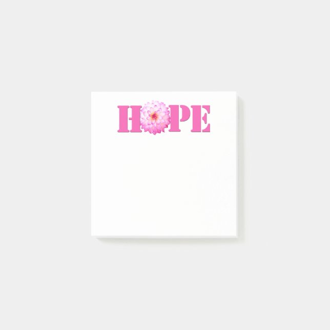 Post-it® Papier photo Pink HOPE Dahlia 3x3 Note (Devant)