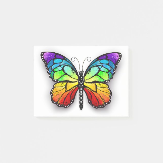 Post-it® Papillon arc-en-ciel monarque (Devant)