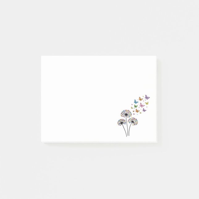 Post-it® Papillon de pissenlit en vol (Devant)