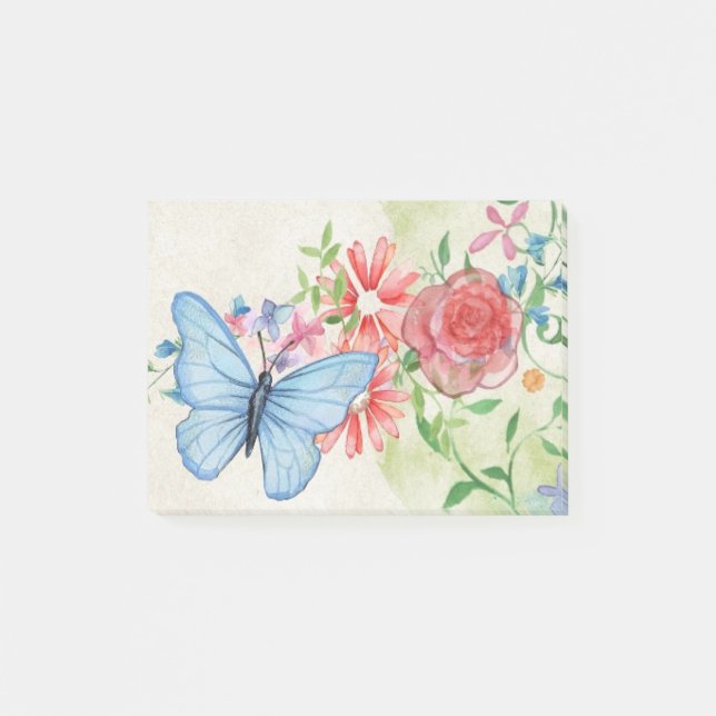 Post-it® Papillon Et Fleurs (Devant)